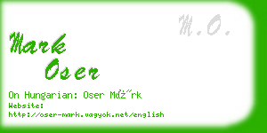 mark oser business card